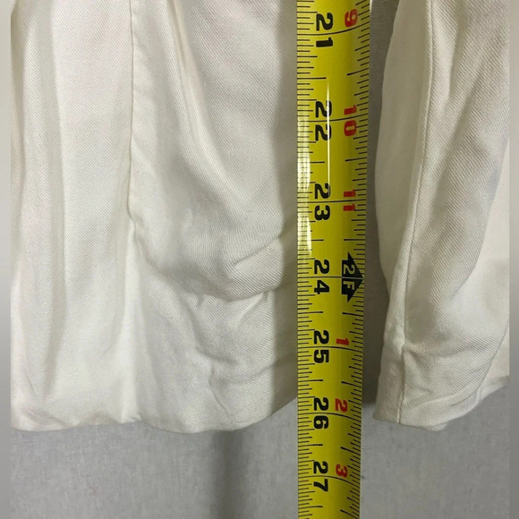 Talula  Aritzia classic white Kent lightweight open blazer Sz 6 - Picture 12 of 16
